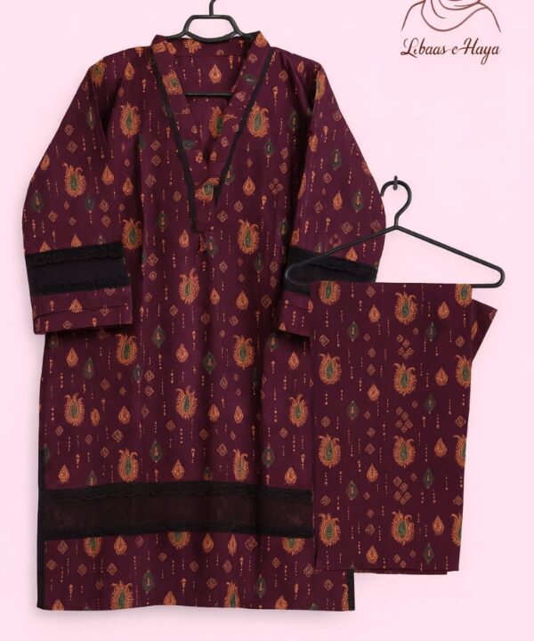 Purple Floral 2-piece Lawn