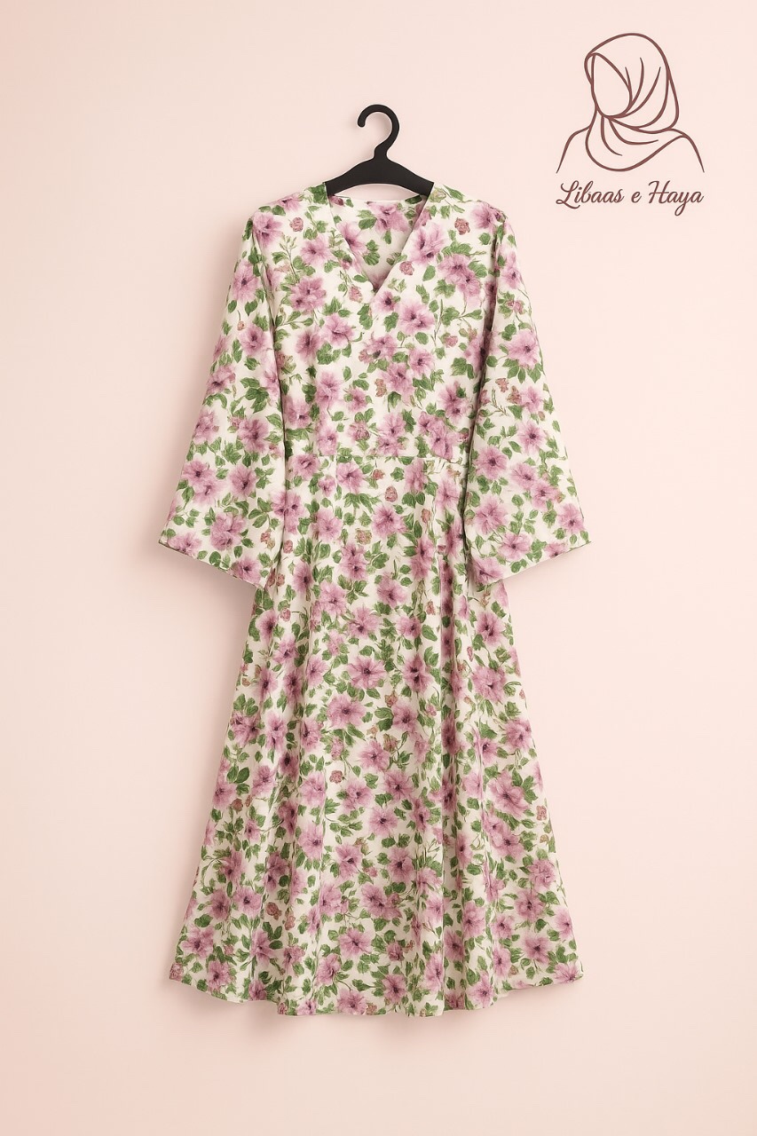 Floral Elegance in Every Step – Libaas-e-Haya Abayas - Image 2