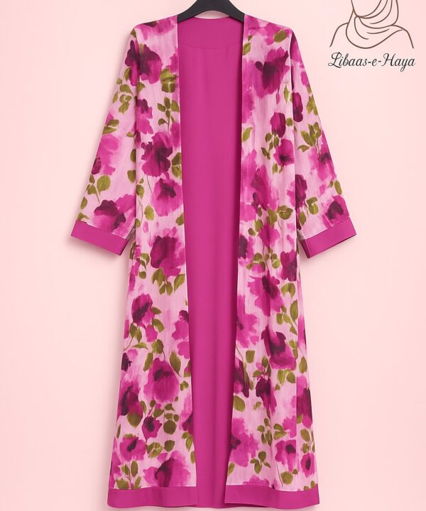 Pink Floral 2-in-1 Abaya with stroller