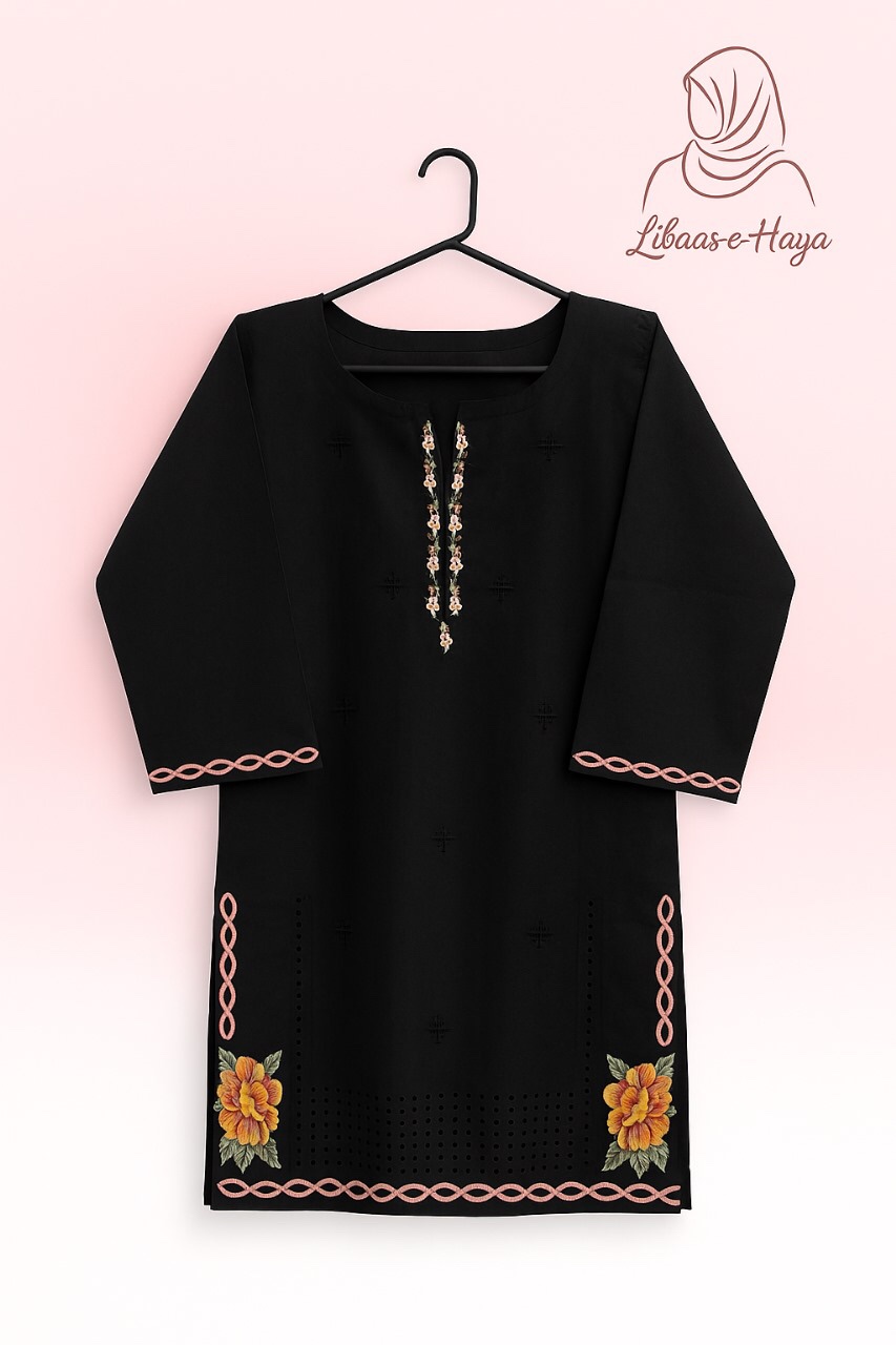 Cotton Black With Embroidery 2-piece - Image 3