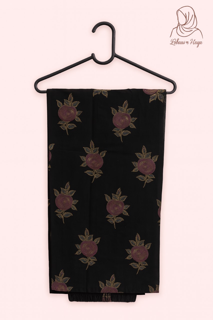 Black Floral 2-Piece Lawn Set - Image 2