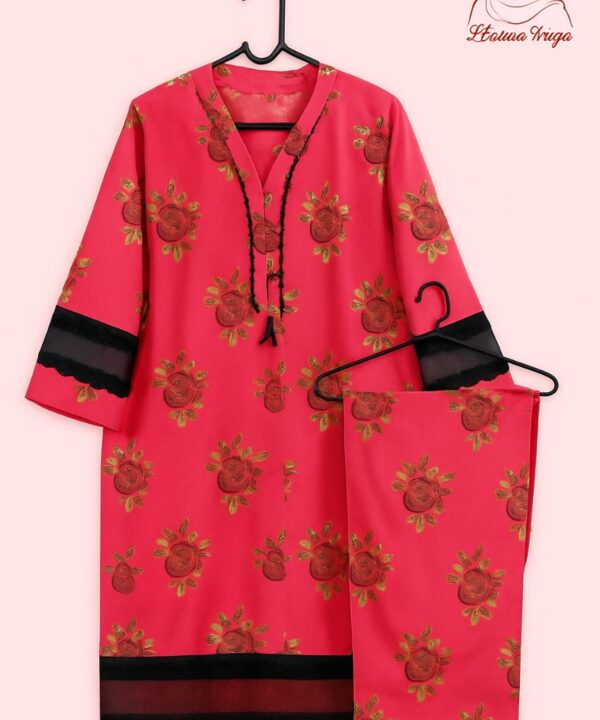 Pink Floral 2-Piece Lawn Set