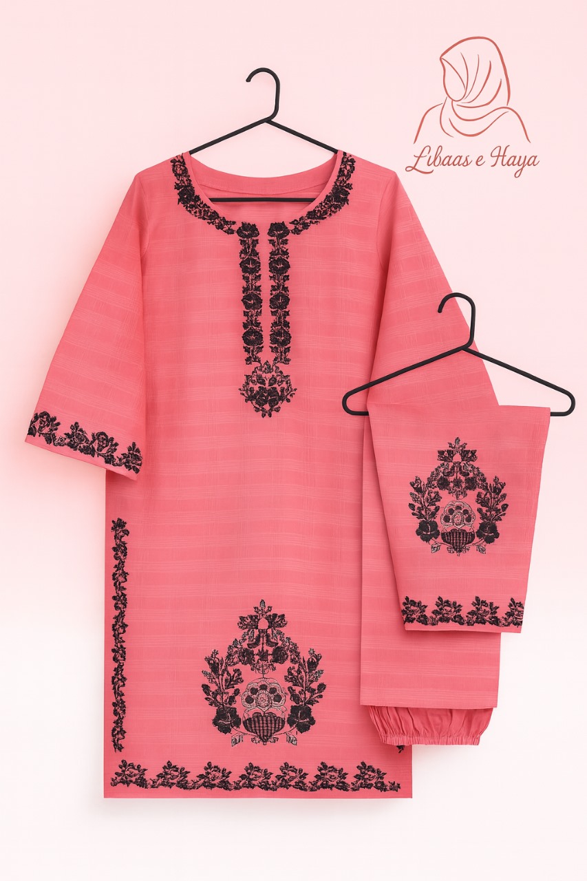 Pink Floral 2-Piece Lawn Set