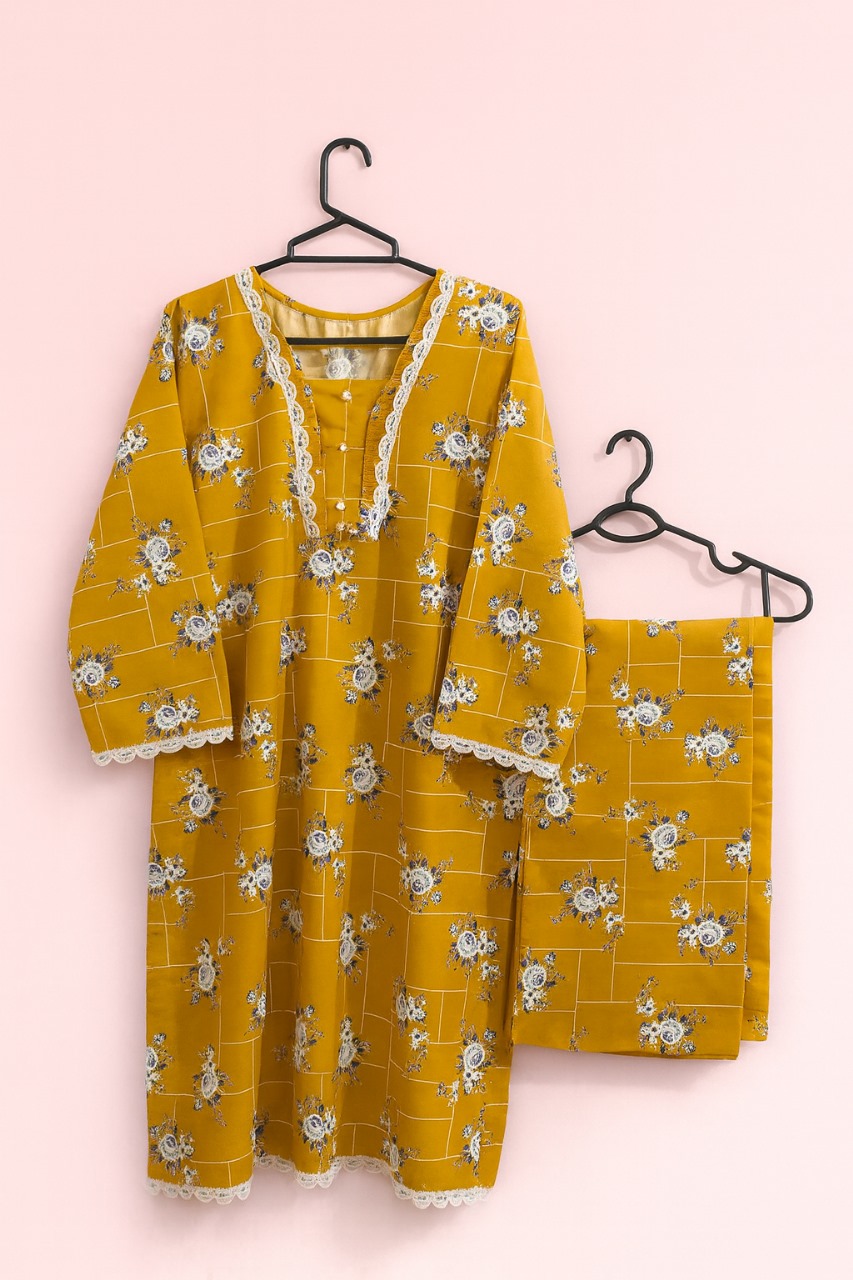 Yellow Floral 2-Piece