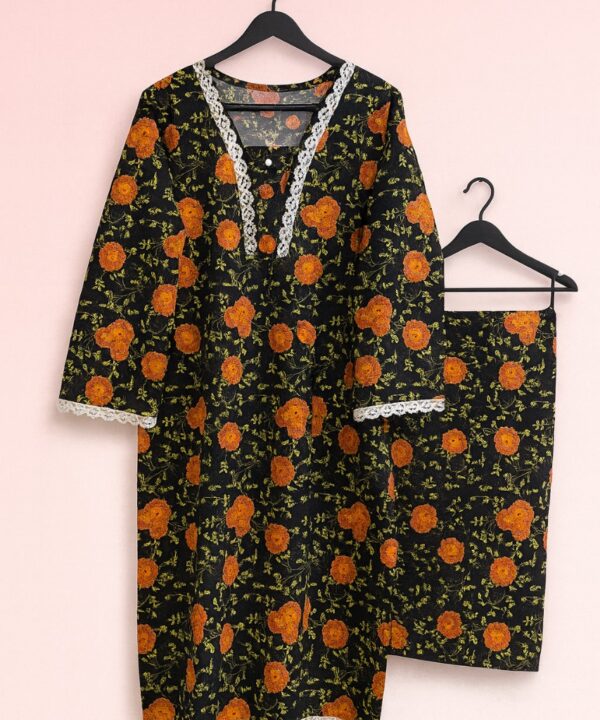 Black Floral 2-Piece