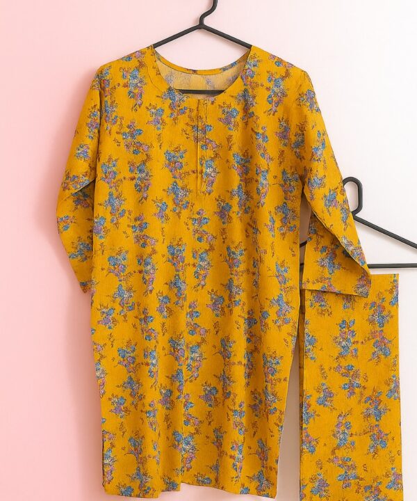 Mustard Floral 2-Piece Lawn Set